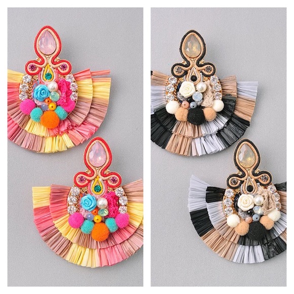 Multi Color Pierced Earrings - Picture 1 of 4